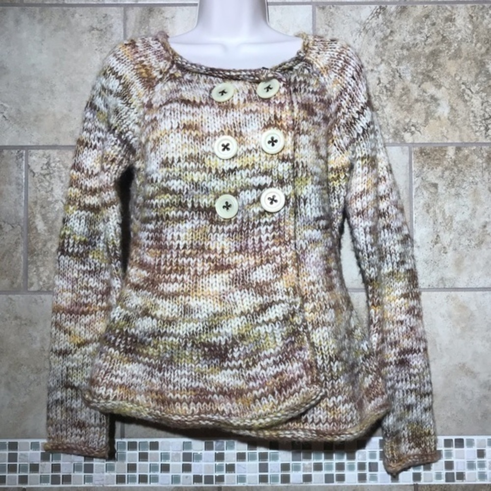 Anthropologie Sleeping on Snow Marled Sweater